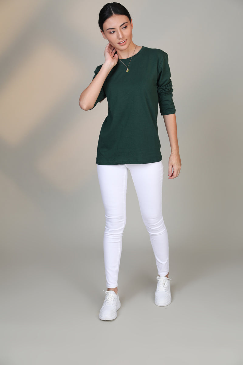 Emerald Green -Women Full sleeve t-shirt - Botnia