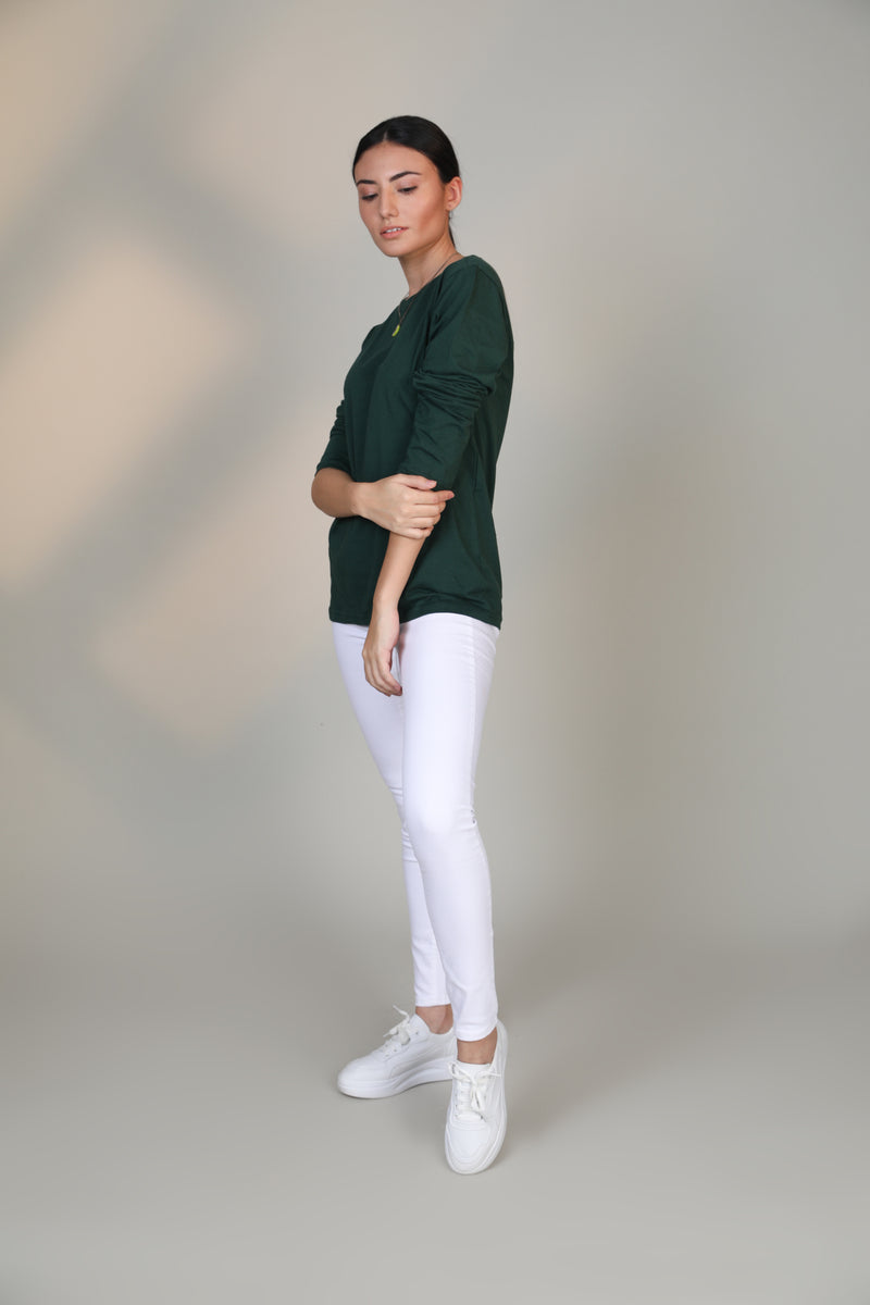 Emerald Green -Women Full sleeve t-shirt - Botnia