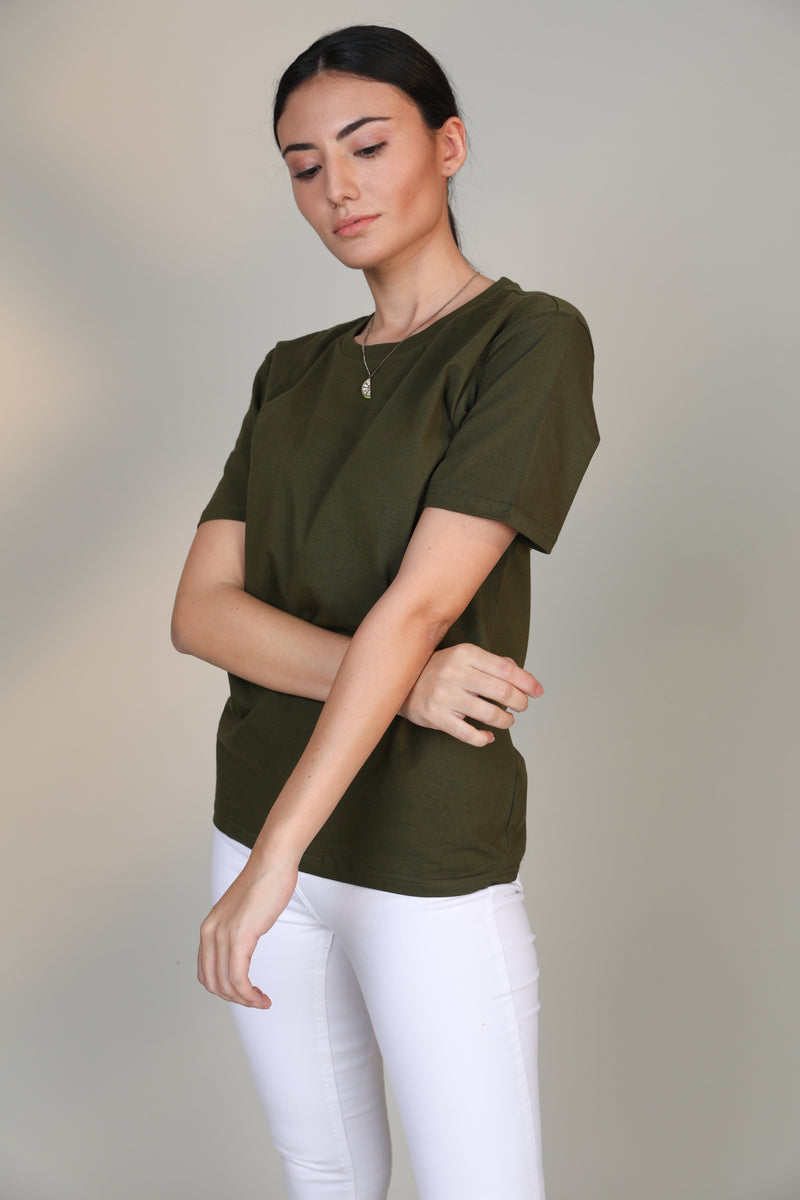 Olive -Women Short sleeve t-shirt - Botnia