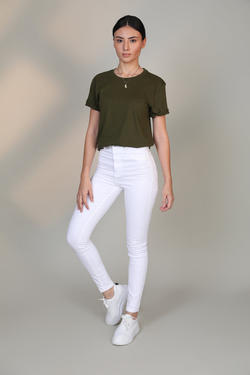 Olive -Women Short sleeve t-shirt - Botnia