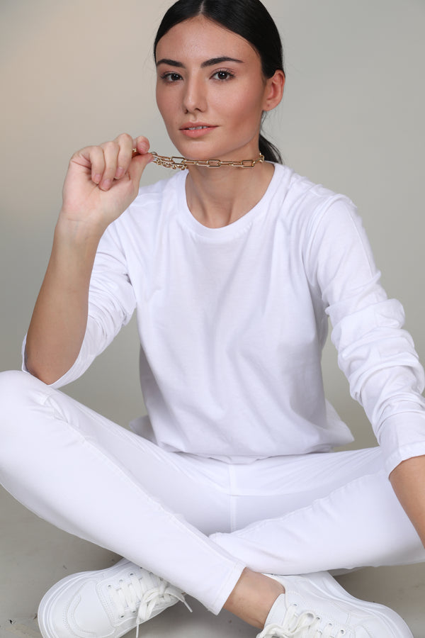 Peace White -Women Full sleeve t-shirt