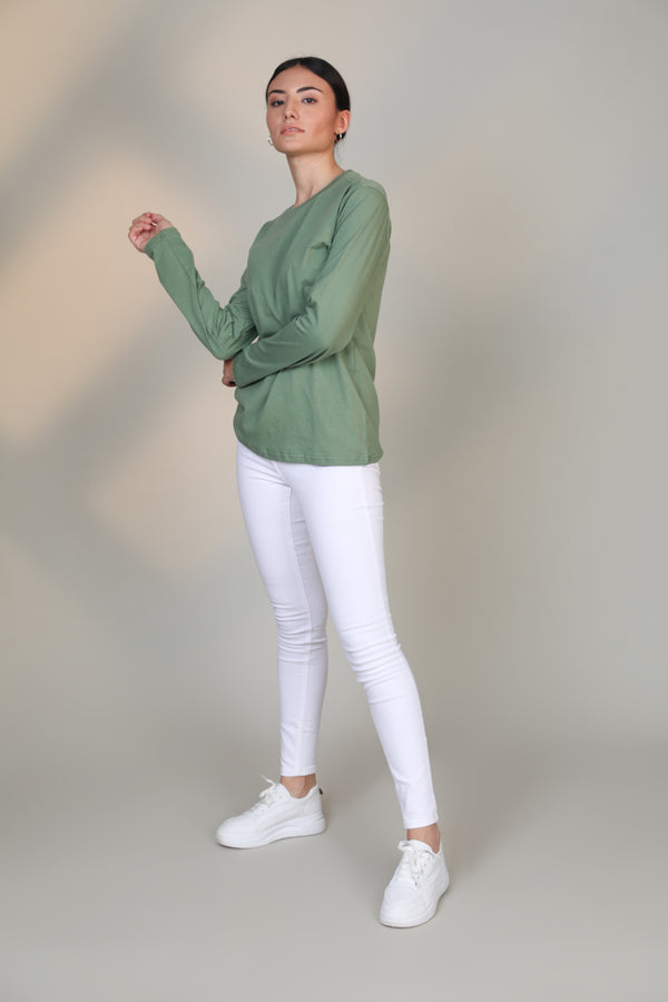 Pastel Green -Women Full sleeve t-shirt