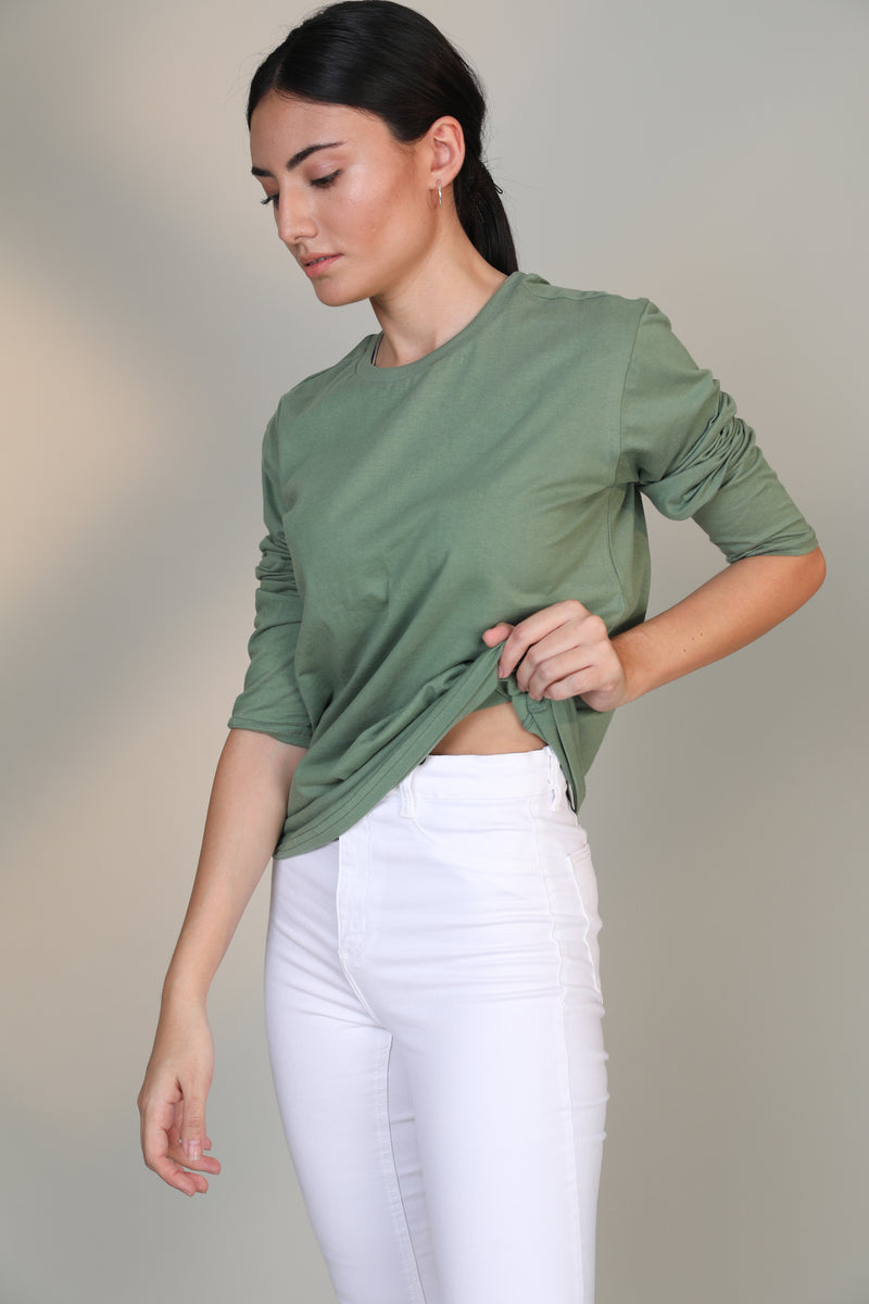 Pastel Green -Women Full sleeve t-shirt - Botnia