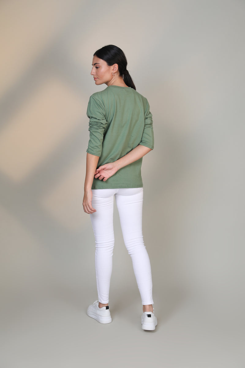 Pastel Green -Women Full sleeve t-shirt - Botnia