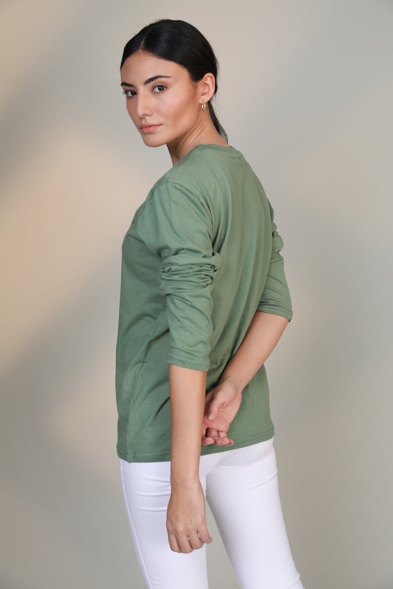 Pastel Green -Women Full sleeve t-shirt - Botnia