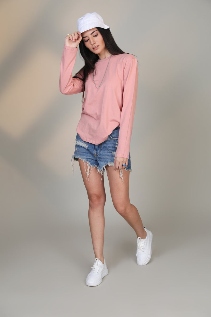 Pastel Pink -Women Full sleeve t-shirt - Botnia