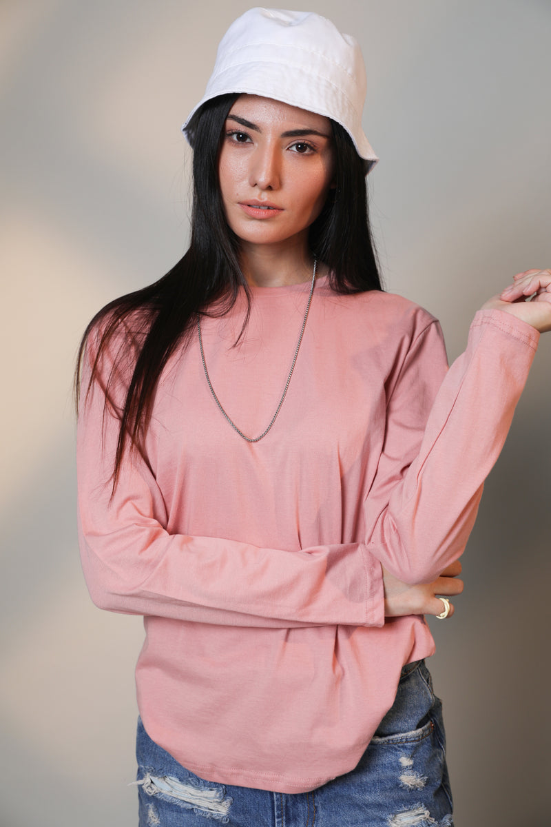 Pastel Pink -Women Full sleeve t-shirt - Botnia