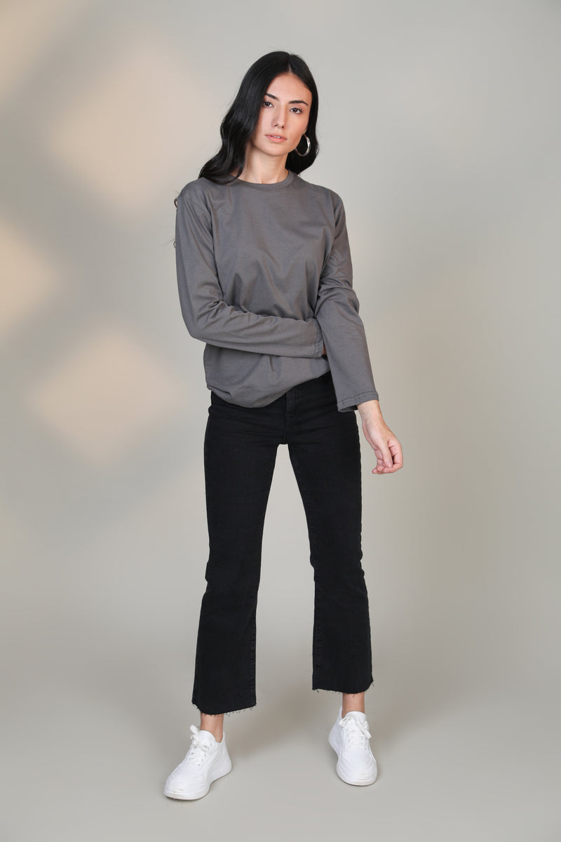 Melange Grey -Women Full sleeve t-shirt - Botnia