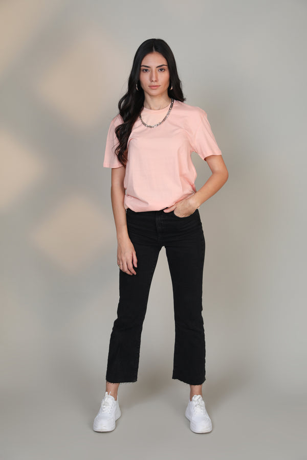 Peach-Women Short sleeve t-shirt