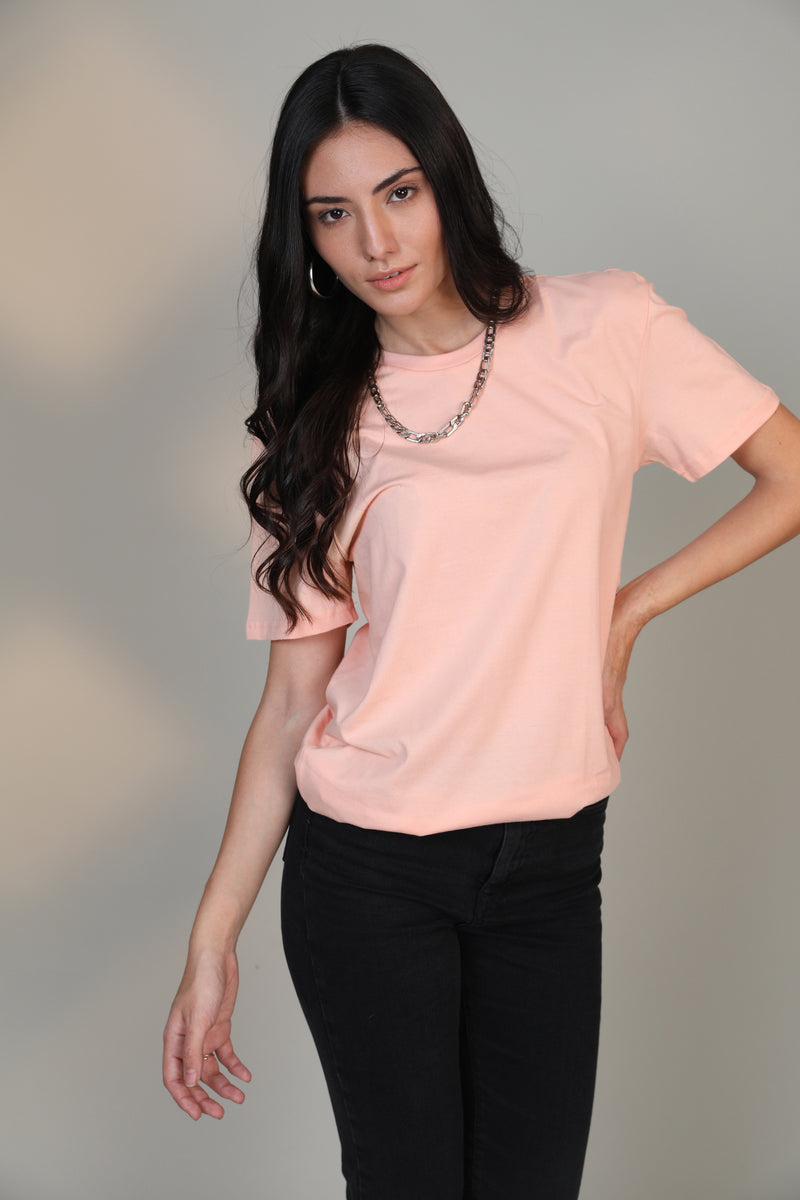 Peach-Women Short sleeve t-shirt - Botnia