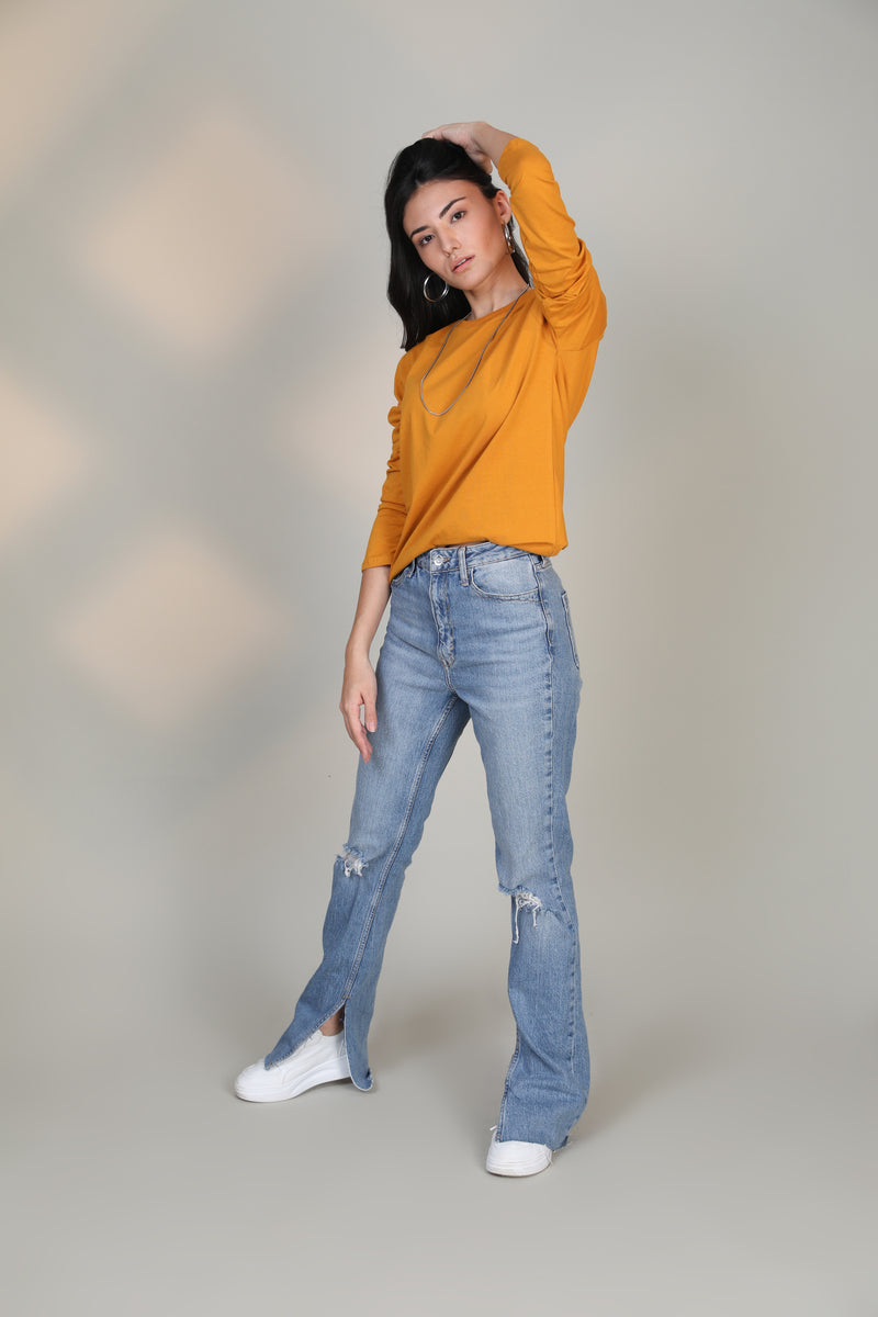 Mustard -Women Full sleeve t-shirt - Botnia