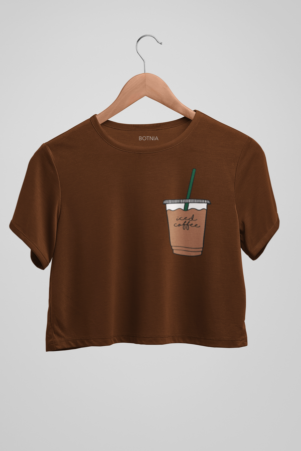 Iced Coffee-Crop Top