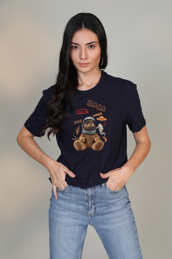 Nasa Bear- Half sleeve t-shirt